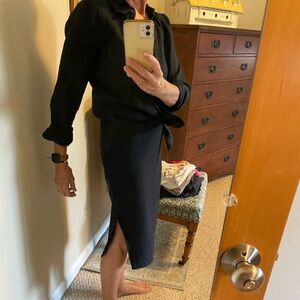 Banana Republic black linen shirt.  XS